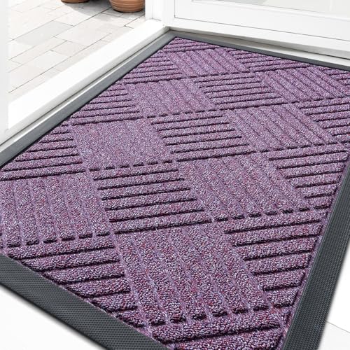 Image of OLANLY Front Door Mat Outside Entrance 33x21, Waterproof Heavy-Duty Doormat
