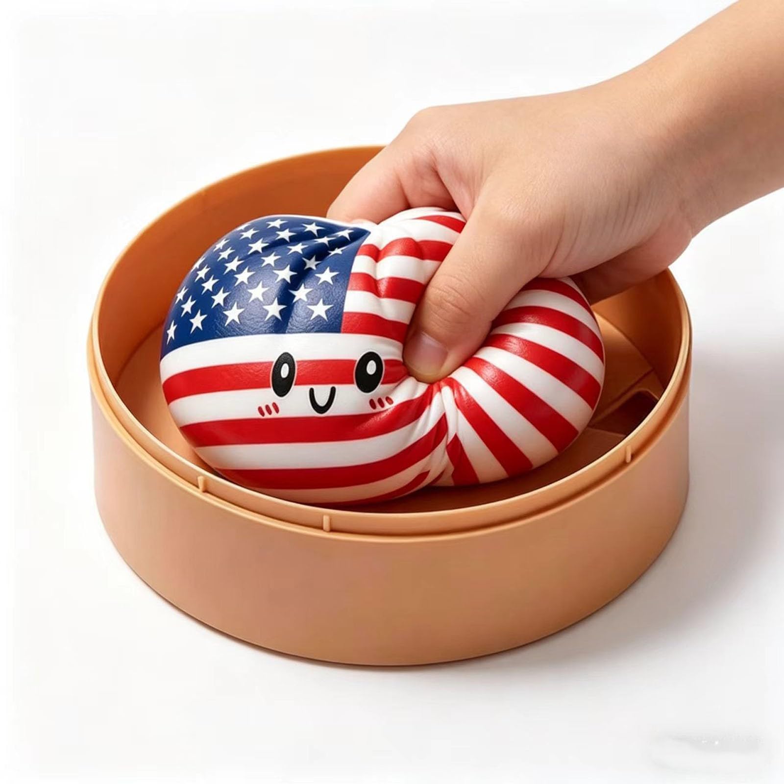 Flag Dumpling Squishy, 2026 Football Cup Dumpling Squishy with Storage Box, National Flag Mystery Dumplings Squishise - Image 2