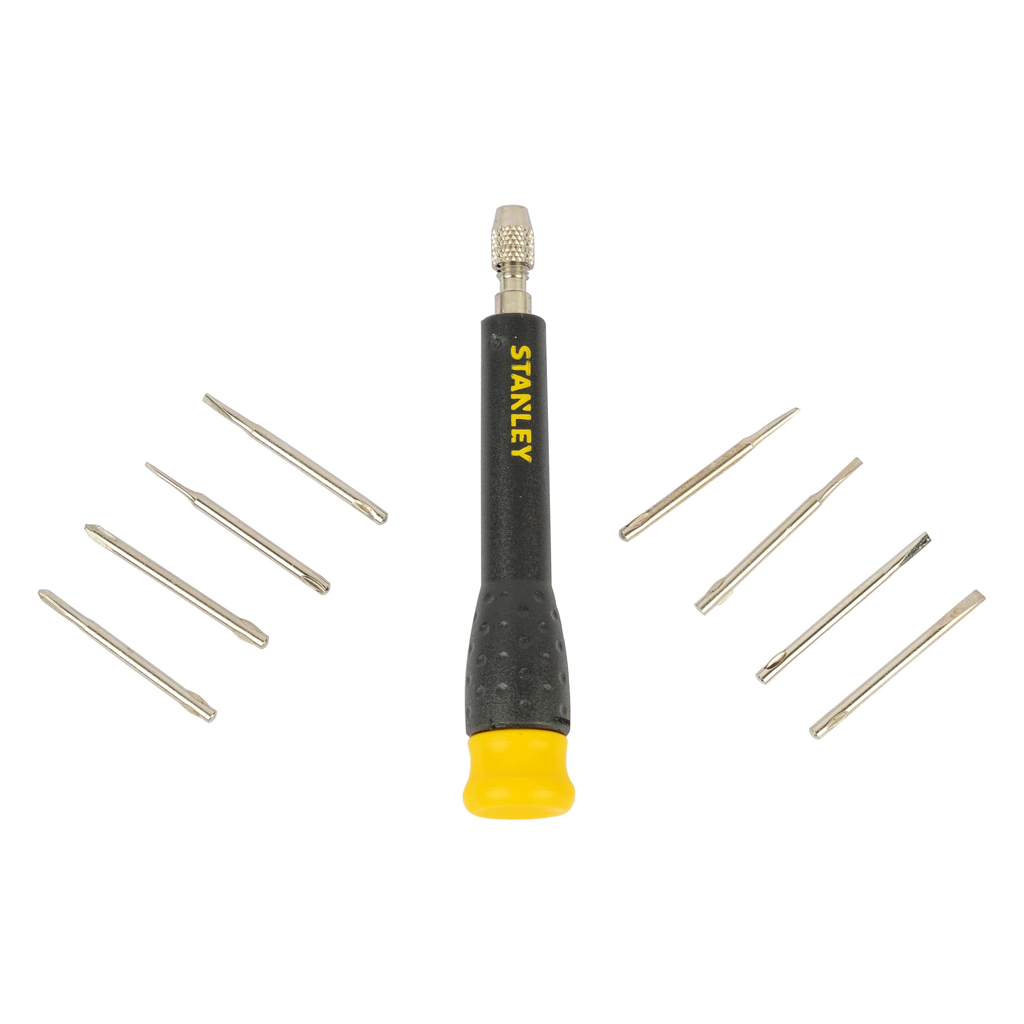 STANLEY Nowoczesny Juego destornillador precisión. 8 bits intercambiables dla profesjonalistów i majsterkowiczów do codziennego użytku ergonomiczna konstrukcja