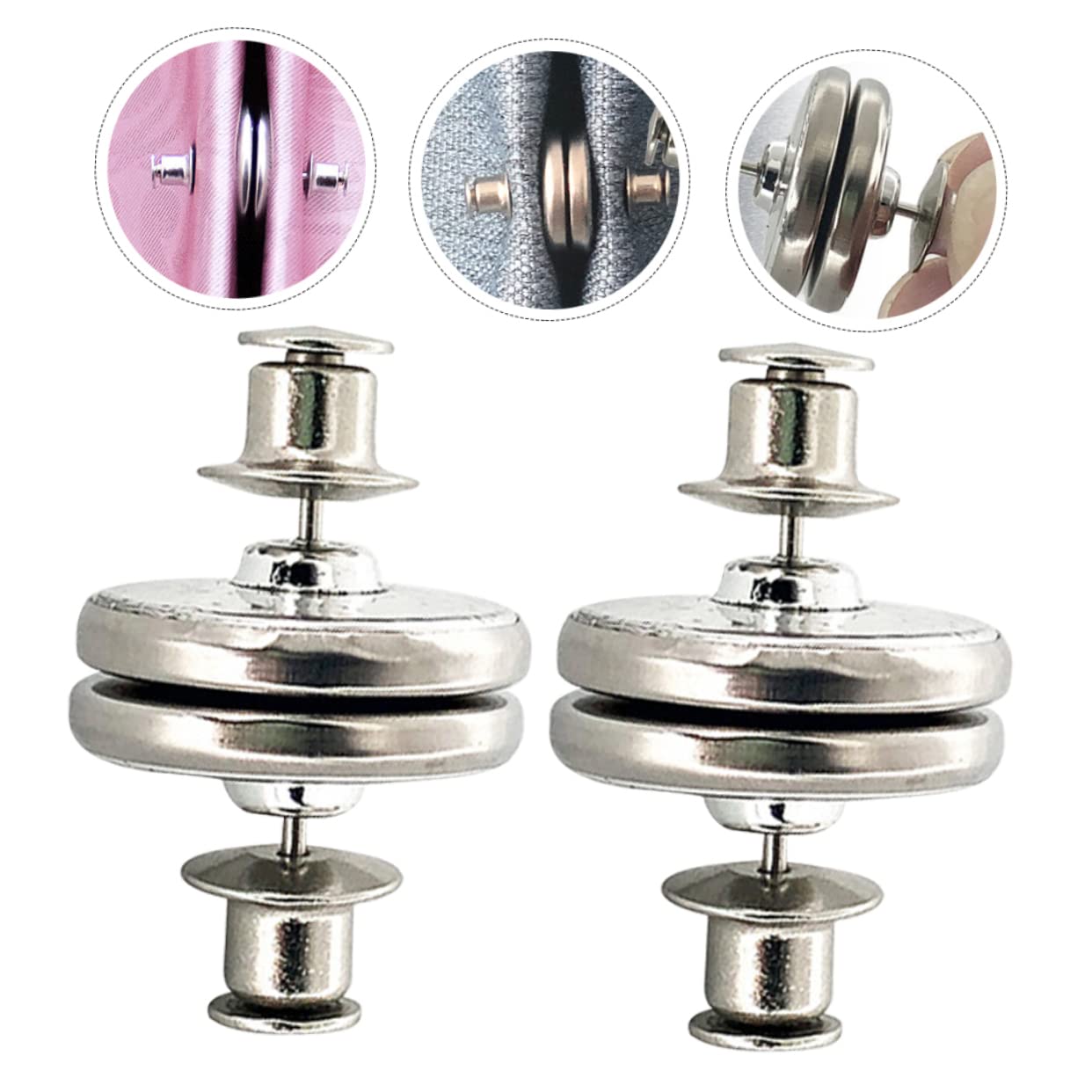TOPBATHY Lot De 5 Embrasses De Rideaux Magnétiques sans Trous Décoration 5 Paires X 5
