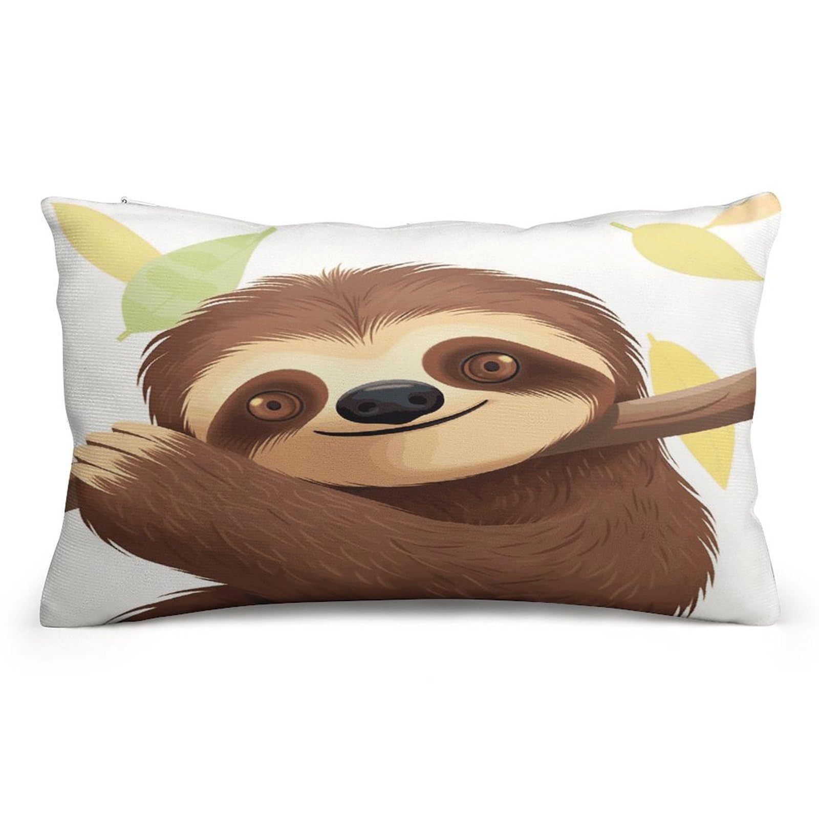 Wsoihfec Style Sloth Throw Pillow Covers Decorative, Pillow Cases Soft Plush, Modern Farmhouse Boho Cushion Cover For Bed Couch Sofa Living Room Spring Decor8 X12