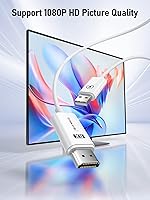 Vista 6 de Lemorele Kit de transmisor y receptor HDMI inalámbrico, extensor HDMI inalámbrico portátil, Plug & Play, 2.45G rango de 98 pies, conector HDMI