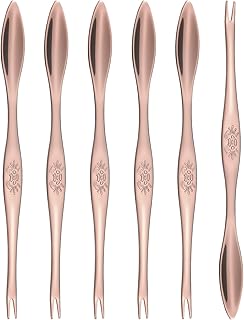 Sourcing map 6 Pcs Stainless Steel Crab Forks 6.5 Inch Seafood Forks Crab Legs Cracker Utensils Seafood Picks Tools for Lobster
