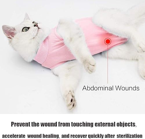 Miniatura 2 de Traje de recuperación profesional para gatos para heridas abdominales y enfermedades de la piel, alternativa de collar electrónico para gatos y