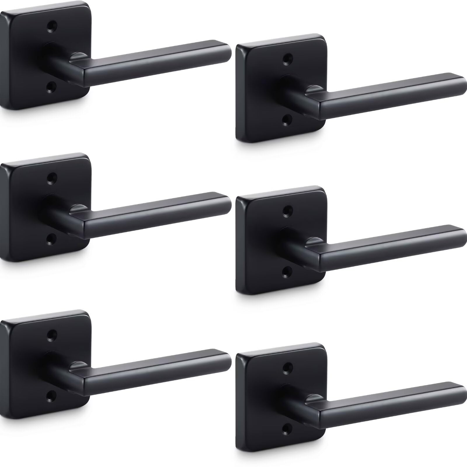 Linkaa Matte Black Door Handles - Push Lock Security -13 Linkaa Matte Black Door Handles - Push Lock Security -13