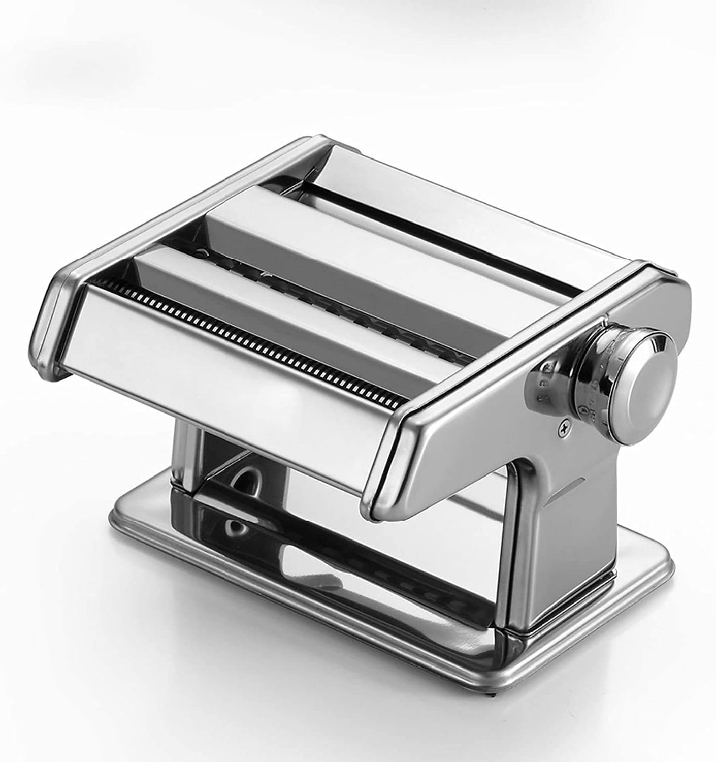Harivar Mart Stainless Steel 3 in 1 Pasta Maker Noodle Making Dough Roller Cutter Machine Hand Crank and Clamp for Spaghetti and Lasagna Tagliatelle Fettuccine