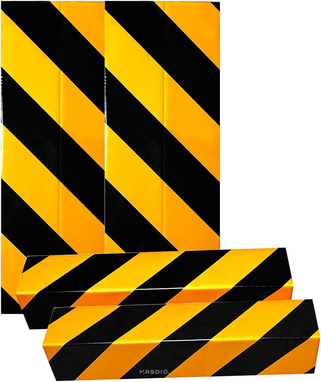 Garage Smith GWP05 Garage Wall Protector Foam Wall Corner Guard for Parking Garages - Reflective Wall Edge Protector - Wall Corner Edge and Bumpers Guards (4-Pack(Black Yellow))