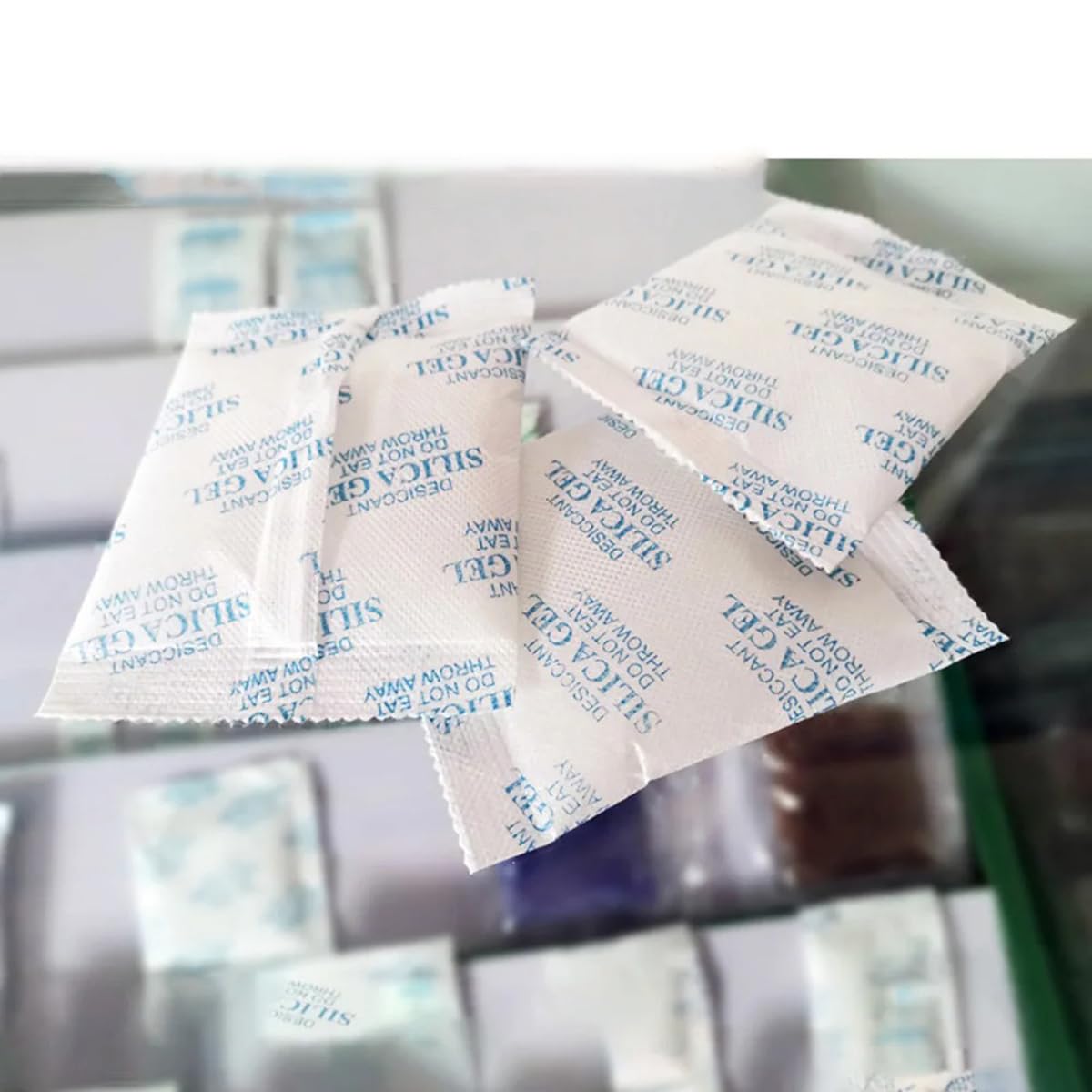 Sacchetti Assorbi-umidità Sacchetti Essiccanti in Gel di Silice Sacchetti Essiccanti Multiuso per Libri, Alimenti, Armadietti per Vestiti (100g x 5 Buste)