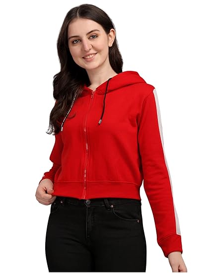 Women's Regular Fit Dyed Winter Wear Hoodies
