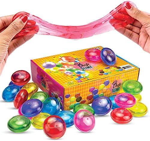 ChefSlime Multiple Color Fluffy & Stretchy | Jumbo Pack | Slime - Non Sticky, Stress Relief, Super Soft & Squishy Mud Sludge Sensory Toy Putty for Kids and Adults | 24 Pack