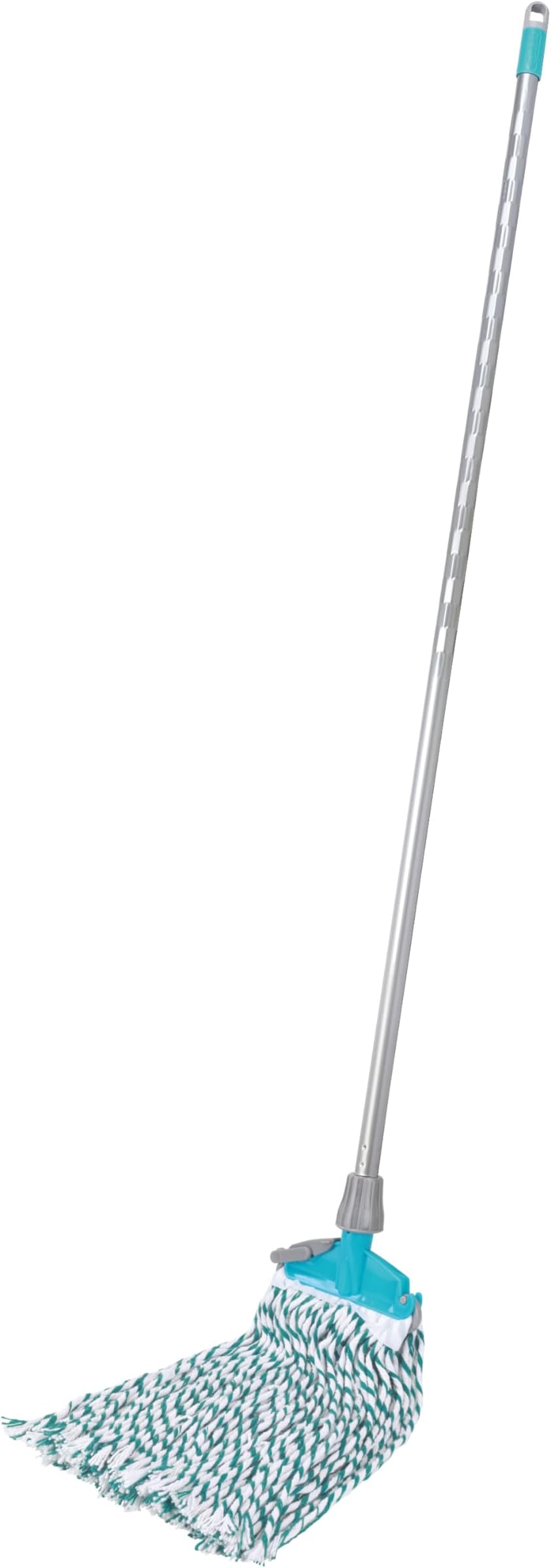 Clip N Lock 7" Cotton Mop 350 with 120 cm Metal Handle I Ideal for Mopping Large Floor Areas Like Lobby, Hospital, Factory, Mall, Hotel, Office etc - Turkish Dark Green