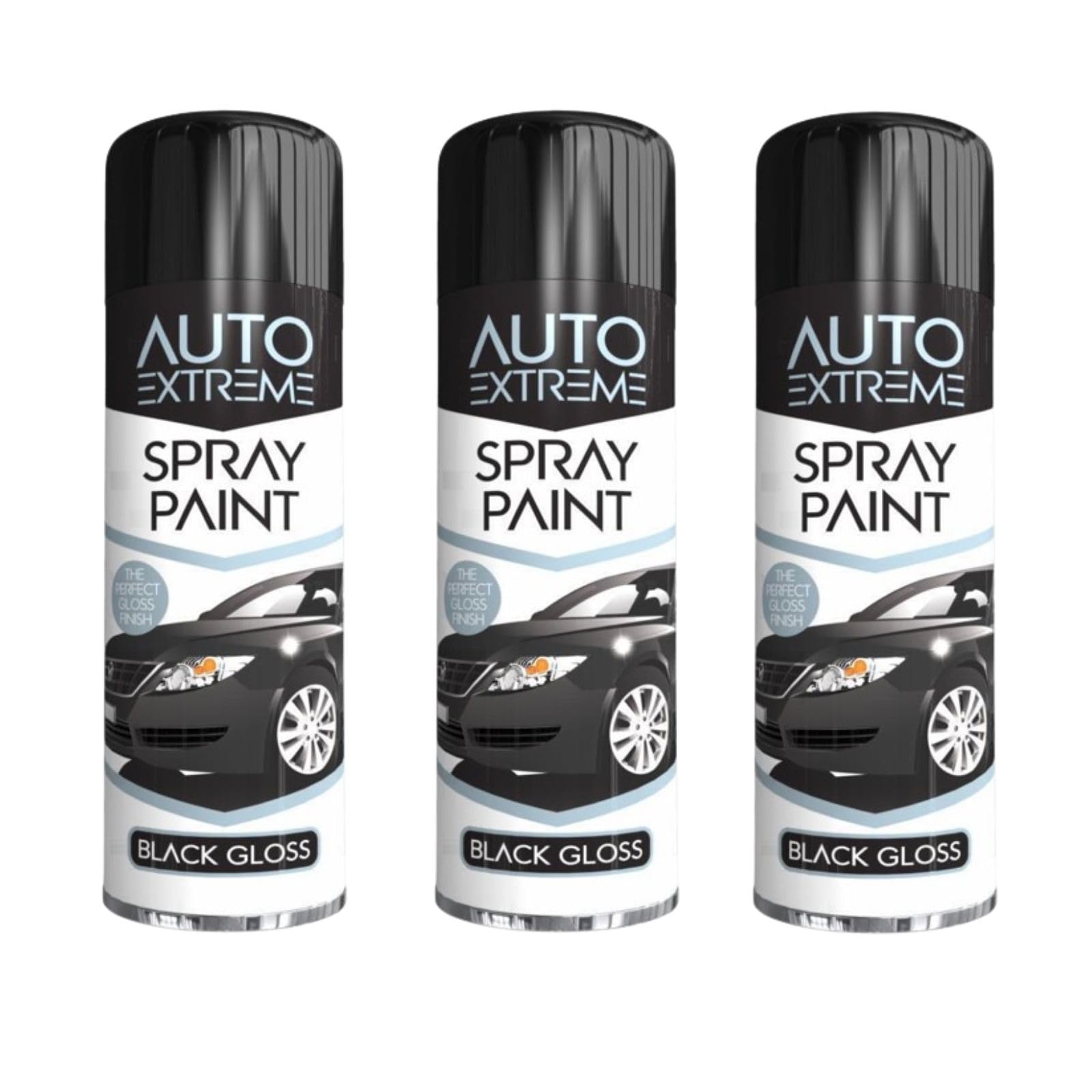 SDMAX All Purpose Black Gloss Spray Paint, Gloss Finish, Suitable for Wood, Metal, Plastic, and, Glass Surface, Easy and Quick Spraying, Interior and Exterior Usage, 250ML (3 Pcs)
