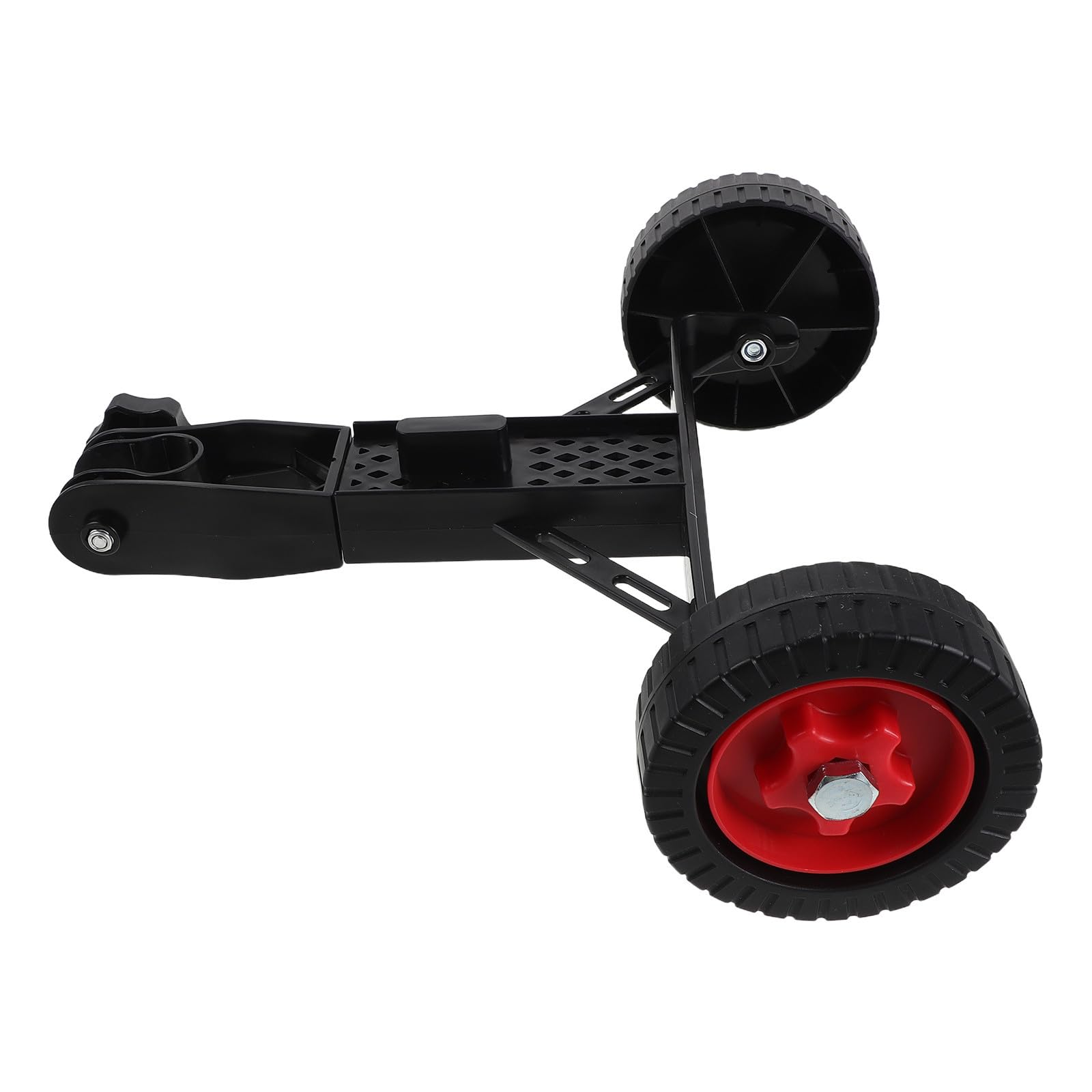 Rueda Auxiliar para Desbrozadora de Hilo Manual, Rueda de Soporte Desmontable de Acero Inoxidable y Plástico, Negra, para Recortadora y Cortacésped, Jardines y Tareas del Jardín