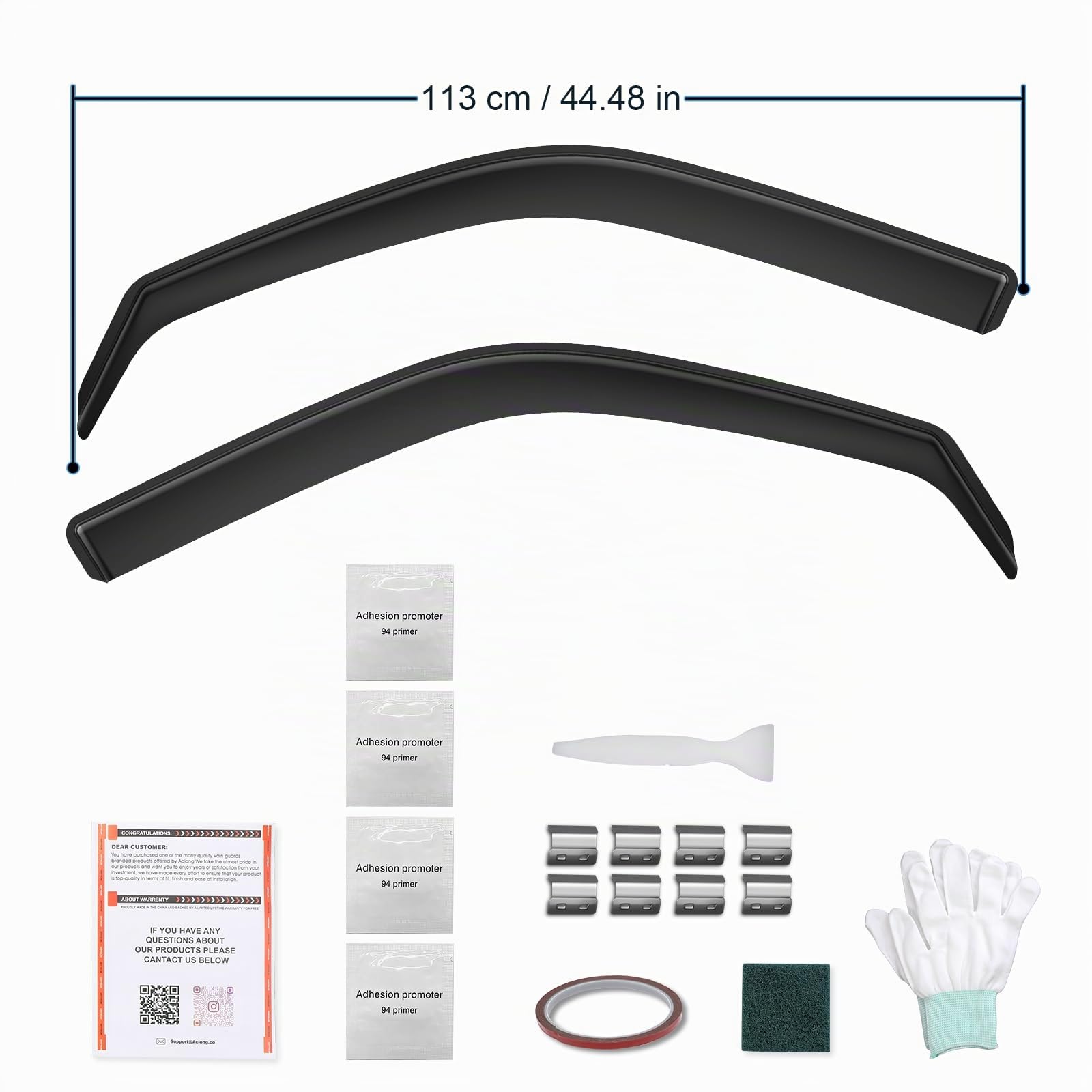 GEARMONSTER Lot de 2 déflecteurs d'air compatibles avec Volkswagen T5 2003-2015 & T6 à partir de 2016 Fenêtre de voiture Protection contre la pluie Déflecteurs de pluie intégrés Déflecteurs d'air