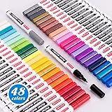 ZEYAR Oil-Based Paint Markers, Expert of Rock Painting, Extra Fine Point, 48 Colors, AP Certified. P