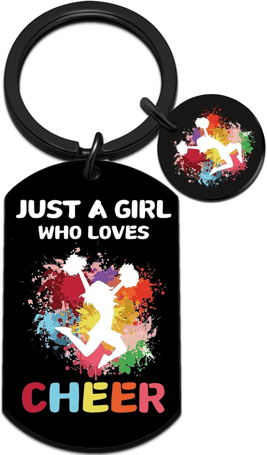 Cheerleader Gifts for Girls Personalized Cheer Keychain Senior Cheer Gifts for Cheerleaders Girls Cheer Competition Gift for Team Cheerleading Stuff Accessories Things for Women