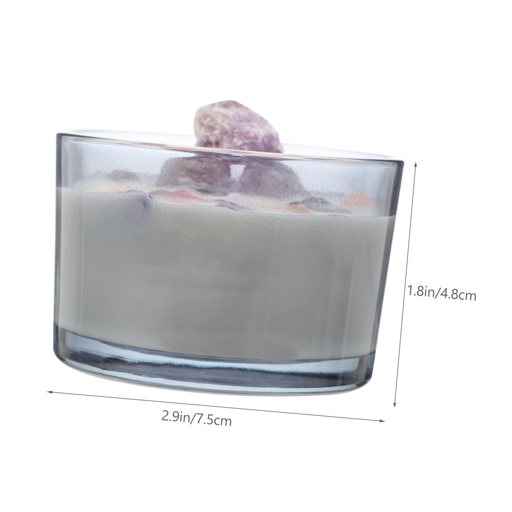 VALICLUD Vela Aromática Decorativa de Aromaterapia Hecha a Mano en Vaso de Vidrio Piedra de Cristal para Relajación y Ambiente Cálido en Sala de Estar