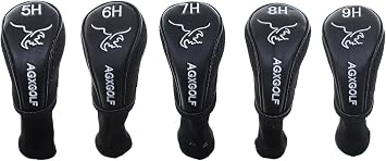أغطية رأس طويلة العنق. اختر Driver أو Fairway Woods أو Hybrids أو Combos يناسب اليد اليسرى أو اليمنى جميع العلامات التجارية. التطريز الأسود مع الأبيض ؛ حافظ على نوادي الجولف آمنة