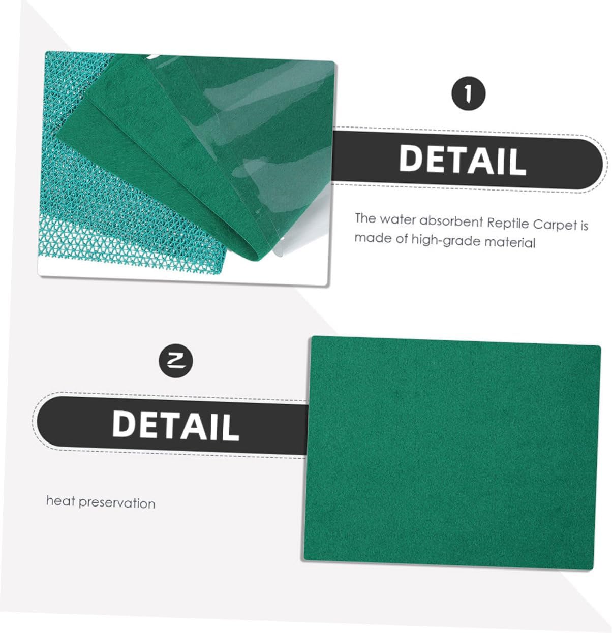 Reptile Carpet Tortoise Substrate Reptile Enclosure Mat Pet Cage Liner Breathable Bed m