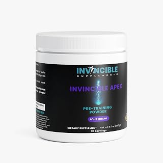 Invincible Apex™ Clean Energy Pre-Workout Powder | Focus, Endurance, Stamina & Smooth Energy | Natural Caffeine, Alpha-GPC & L-Theanine | Pre-Training Performance Formula