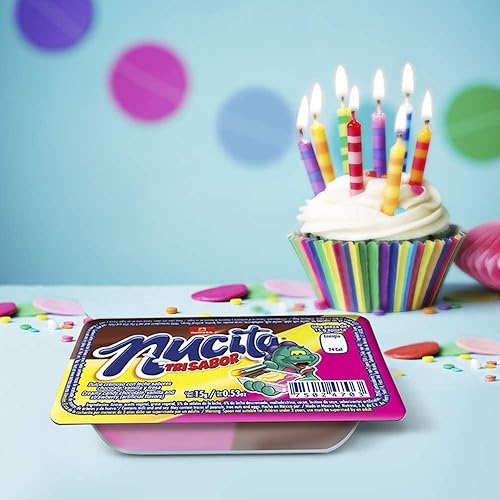 Miniatura 3 de Nucita Tarro de trisabor delicioso regalo para llevar  Sabores de chocolate vainilla y fresa  54 piezas en total  2857 onzas paquete de 1