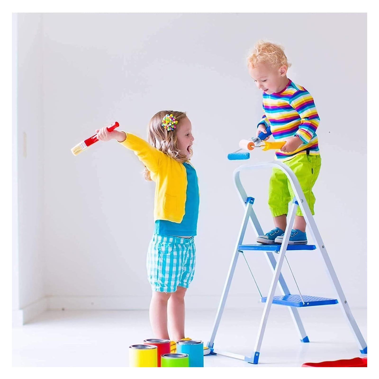 Cepillo de pintura con rodillo, rodillos de pintura for pared de casa, 6 piezas de mini rodillo de pintura de espuma, kit de decoración de pintura, juego pequeño de 2 pulgadas for cepillos de reparaci