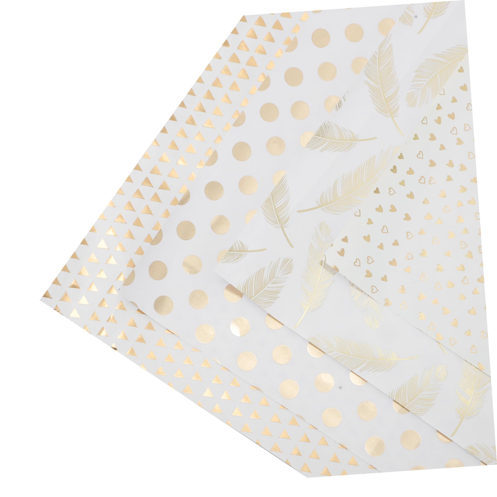 Goldenes Geschenkpapier Rolle 8 Stück, Groß aus Papier