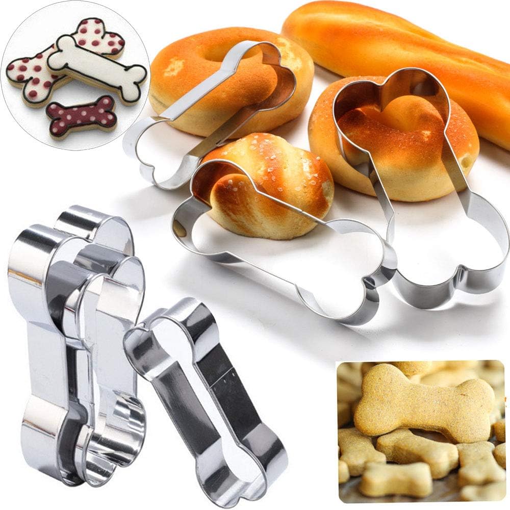 7 Pack Dog Treat Molds, Puppy Paw and Bone Molds, Non-stick Dog Ice Molds Trays, Reusable Baking Molds for Chocolate, Candy, Cupcake, Biscuits- perfect Puppy Cookie Molds for Pet lovers