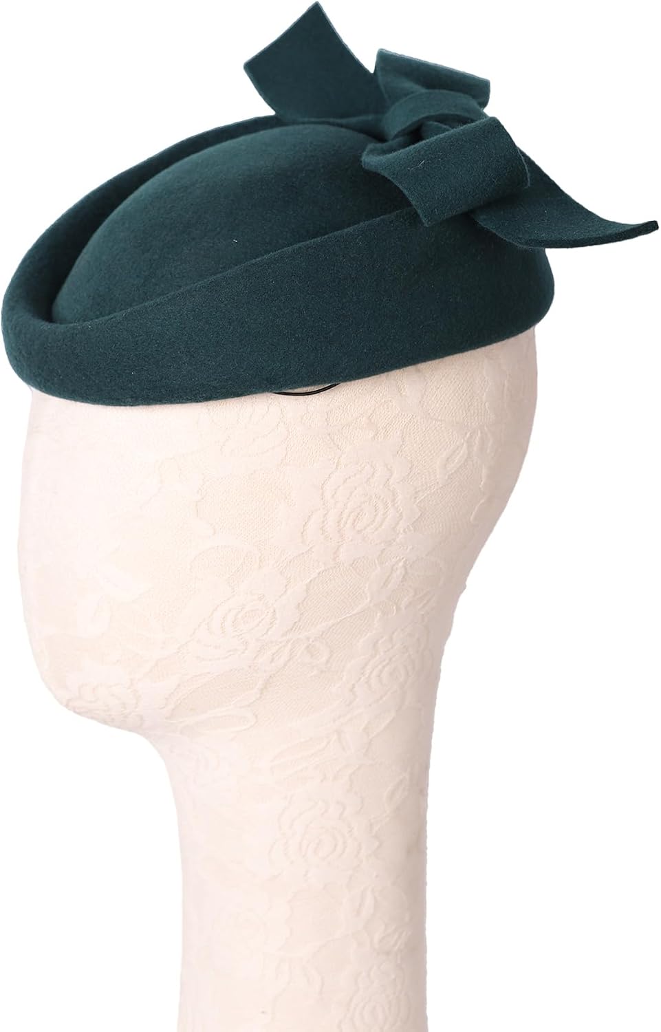 Wool Felt Vintage Fascinator Winter Women Elegant Pillbox Hat Bowknot Derby Church Hat Retro Fedoras