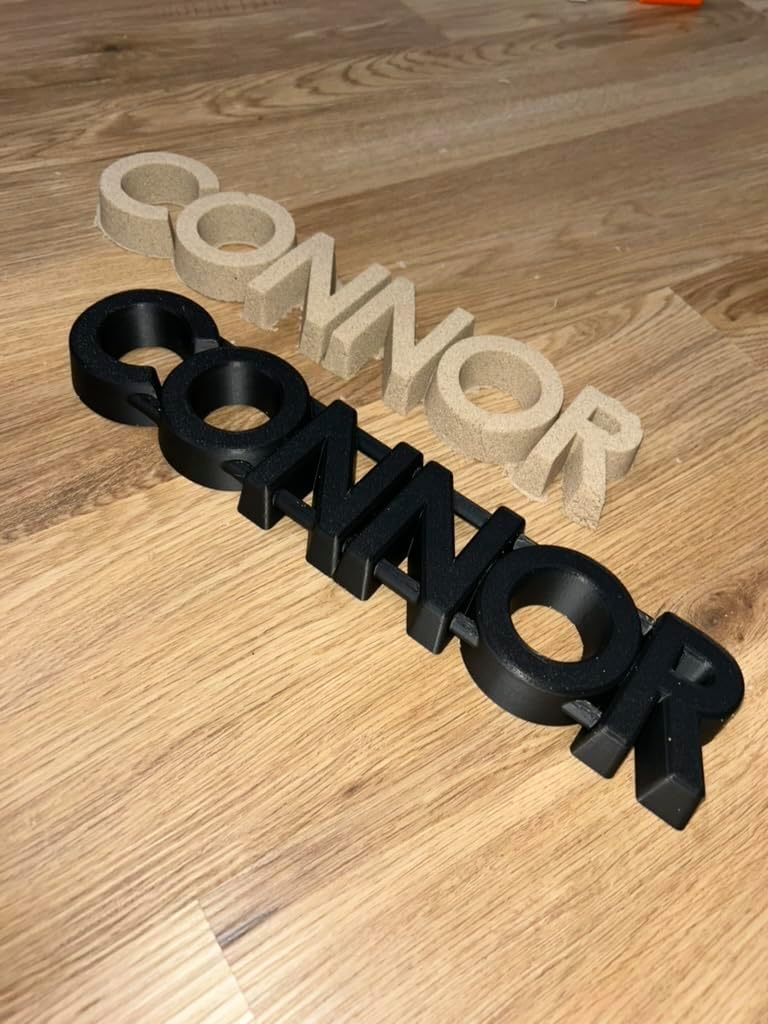 The Original Personalized Sand Mold - Custom Name in Any Color - Uniquely Designed and 3D Printed (Black)