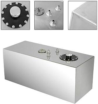 19 Gallon Aluminum Top Feed Fuel Cell Gas Tank+Cap+Level Sender 72L Silver