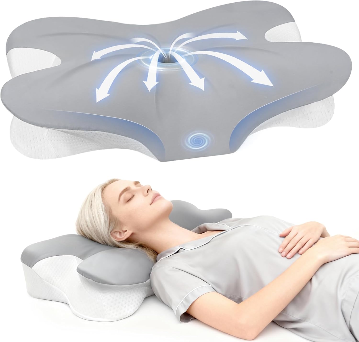 BNXIANG Cervical Neck Pillow for Neck Pain Relief