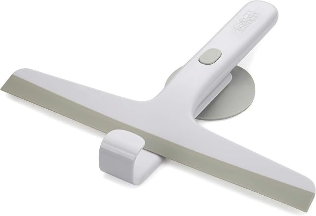 Joseph Joseph EasyStore Slimline Shower Squeegee with Storage Hook, Shower accessories, White/Grey