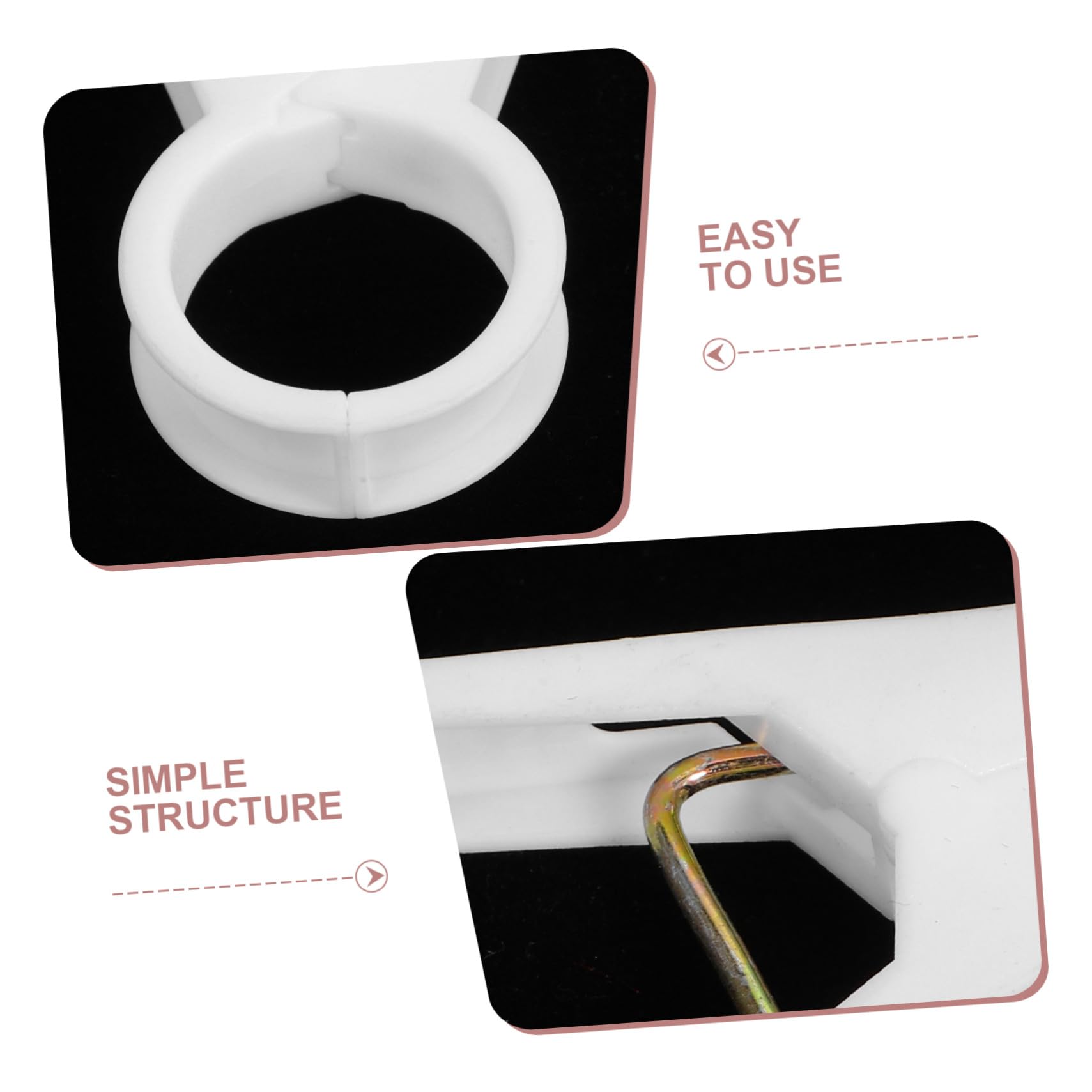 Clips de Soporte para Plantas 100 Piezas Plástico Blanco para Enredaderas