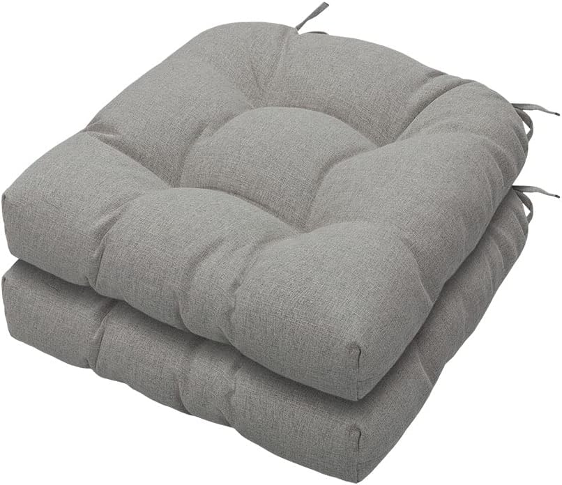 Magpie Fabrics 19"x19" Tufted Seat Cushion 2 Pack, UShaped