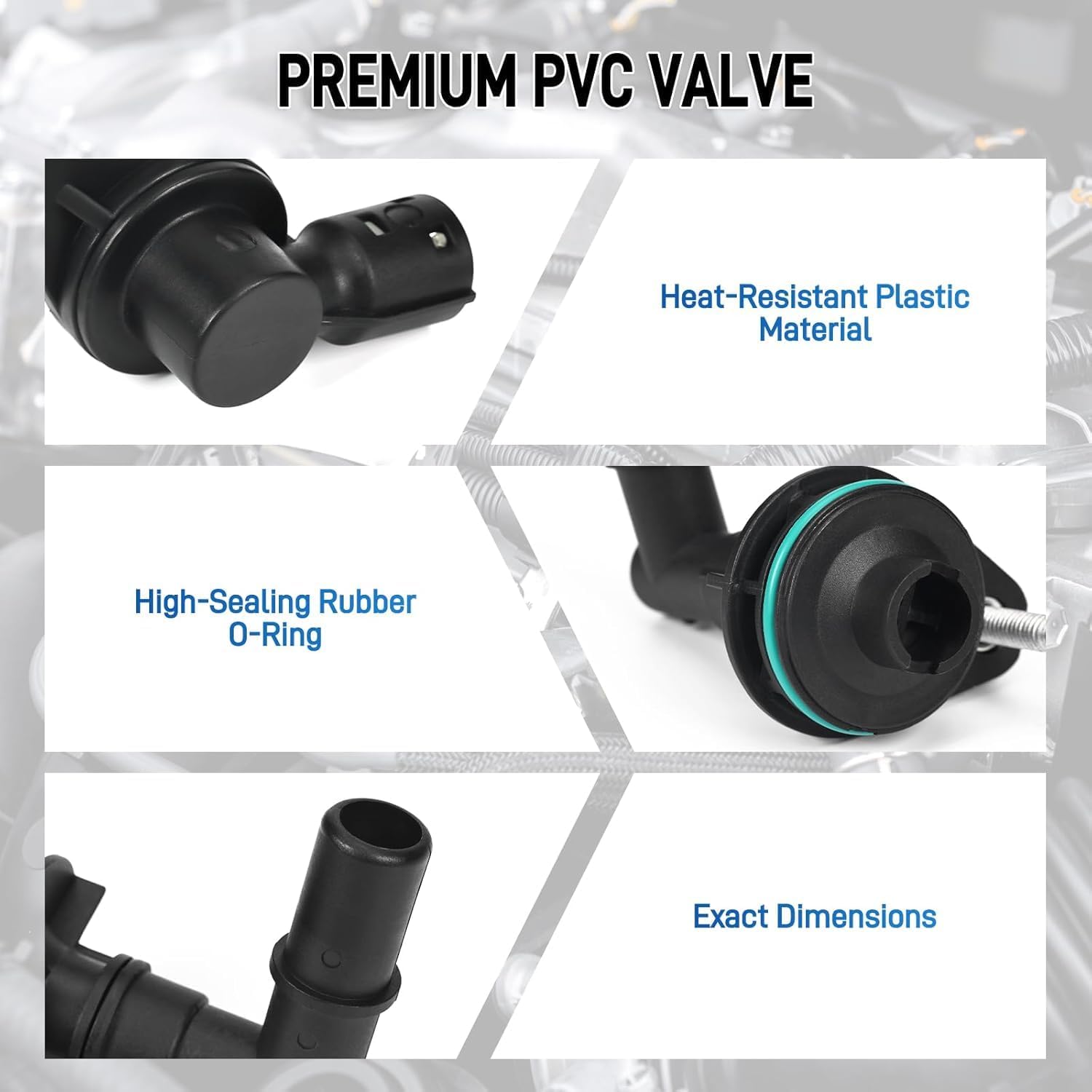 5Pcs PCV Valve & Tube Fix Kit Compatible with Chevrolet Equinox/GMC Terrain 1.5L L4 2018-2022, Replace 12687544 12665644 12684207 12680069 12668738