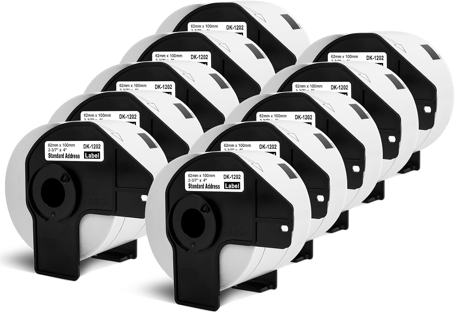 USUPERINK (10 Roll,300 Labels/Roll) Compatible for Brother DK-1202 DK1202 2.4'' x 3.9'' (62mm x 100mm) Die-cut Shipping Address Mailing White Paper Labels for QL-1060N QL-1100 QL-1110NWB Label Printer