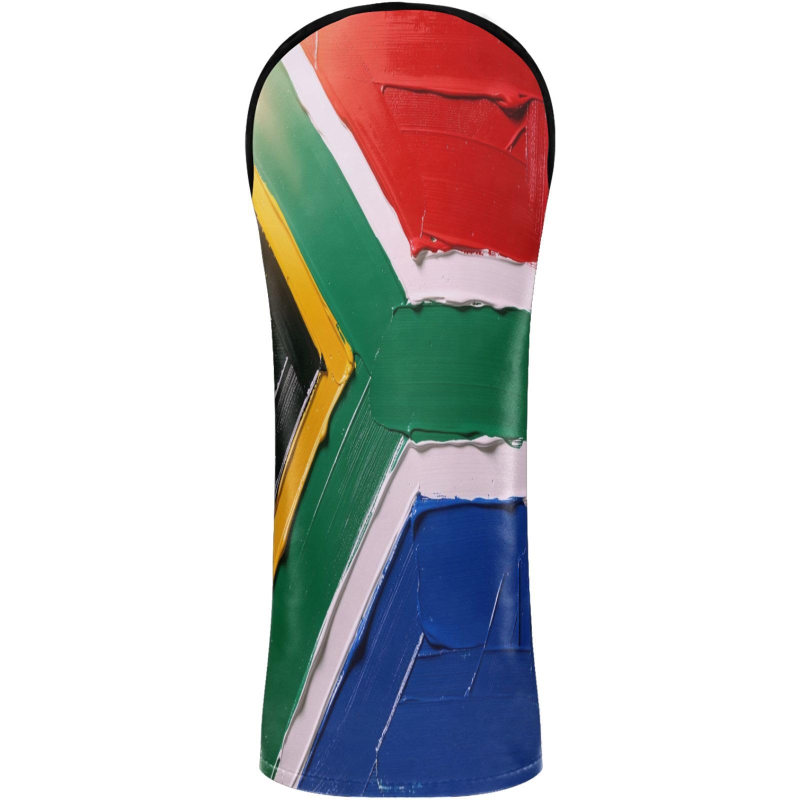 Golf Club Head Covers Premium Leather Accessories with Number Tags for Driver, Woods and Hybrid South Africa Flag South African National (2)