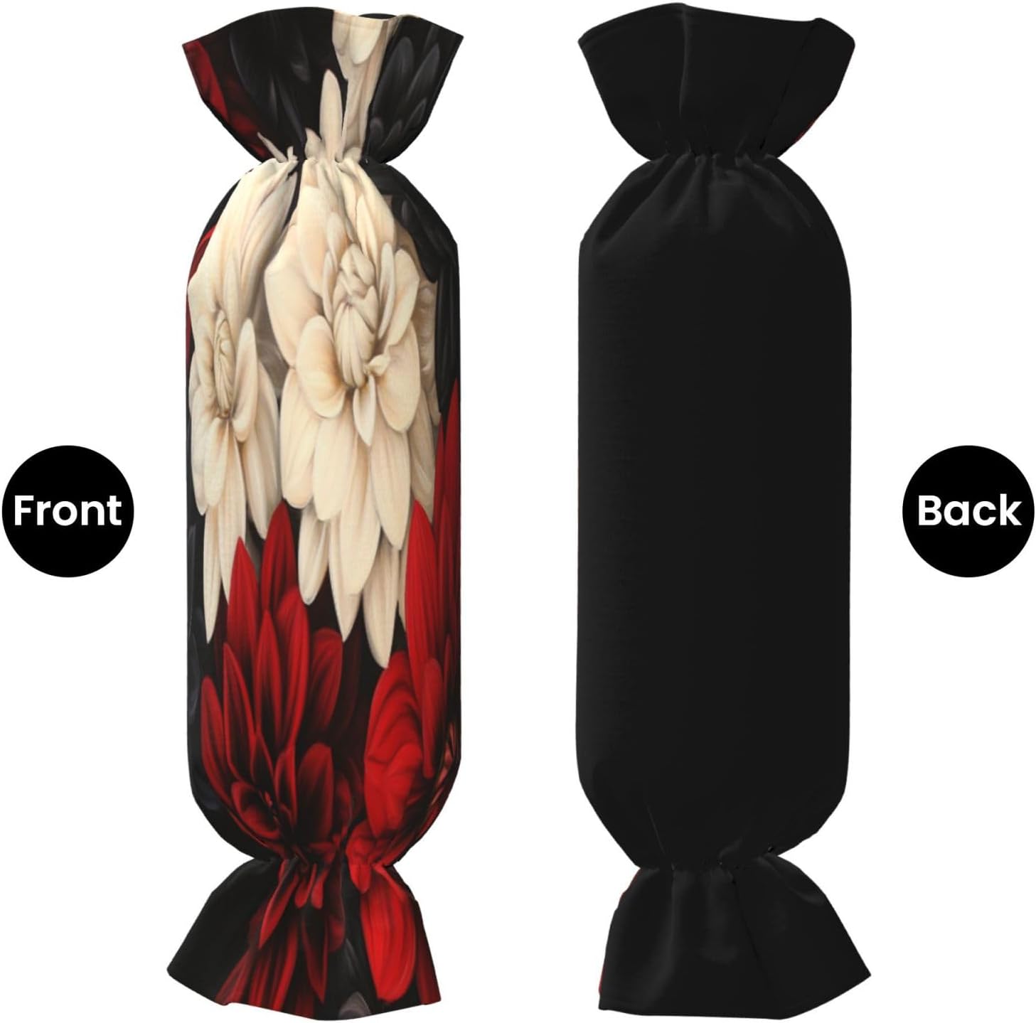 Mysterious Rose Cylindrical Pillow-Premium Bed Pillows, Side Sleeper Neck Support, Decorative Candy Design, Soft and Durable