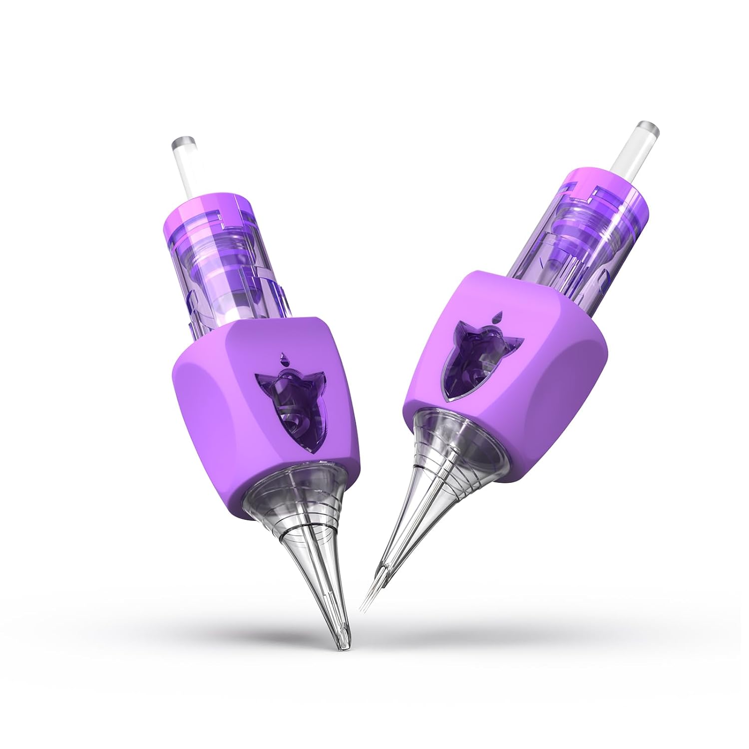 Wormhole Tattoo Needles, 50pcs Mixed Sizes Disposable Finger Ledge Tattoo Cartridge Needles #12 Standard 3RL 5RL 7RL 9RL 11RL Round Liner for Tattoo Machine Tattoo Gun Tattoo Supplies