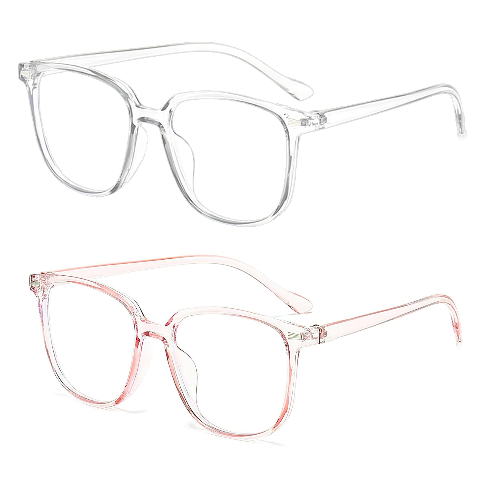 Joynine Paquete de 2 Gafas de Protección Contra la Luz Azul | Gafas Antiluz Azul | Gafas para Ordenador | Lentes Transparentes con Protección UV400 | Ideales para Hombres y Mujeres que Usan Pantallas