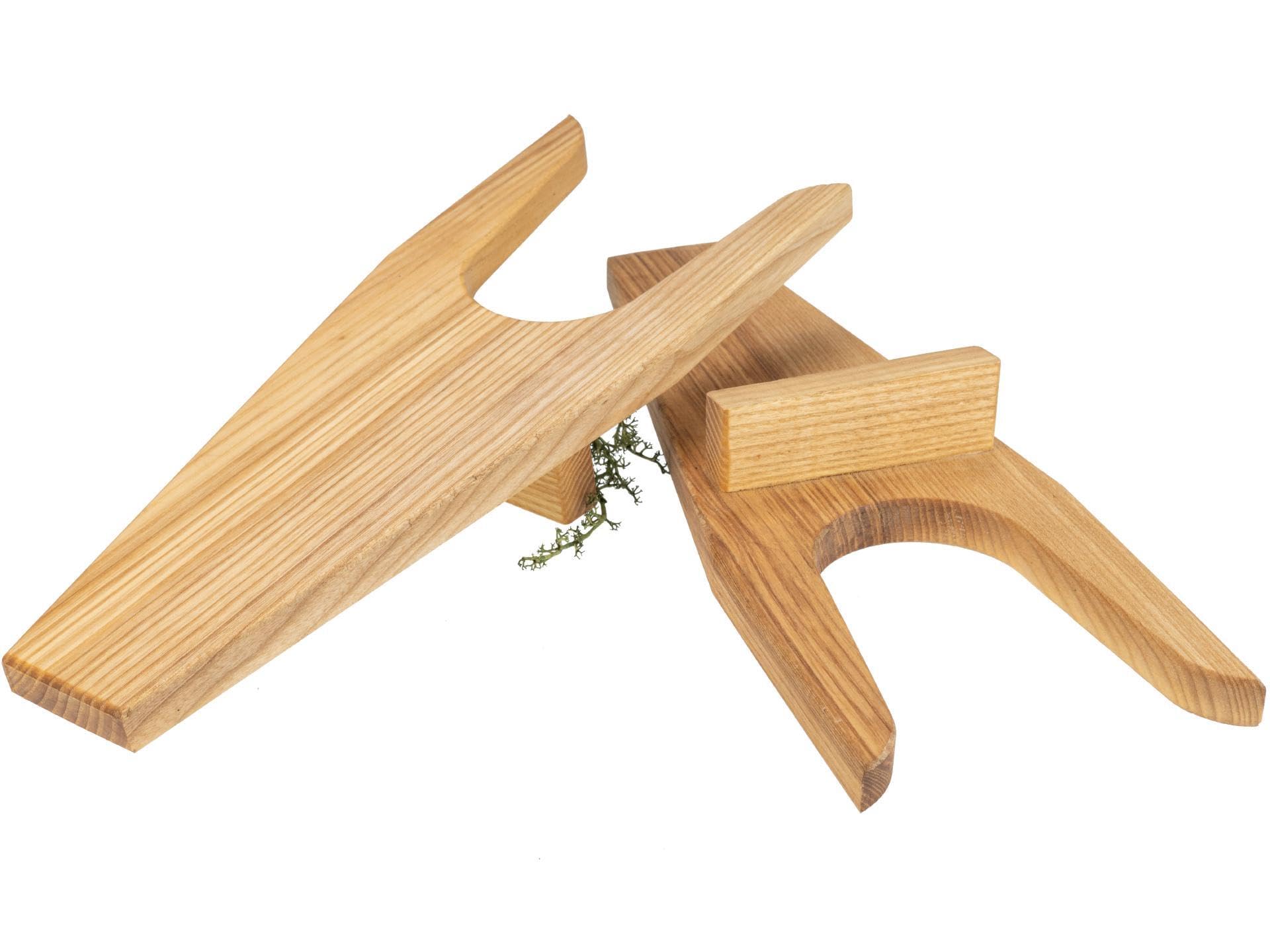 Stiefelknecht aus Eschenholz – Stabiler Schuhauszieher aus geöltem Holz – Praktische Hilfe zum Stiefelausziehen – Handgemacht in Europa