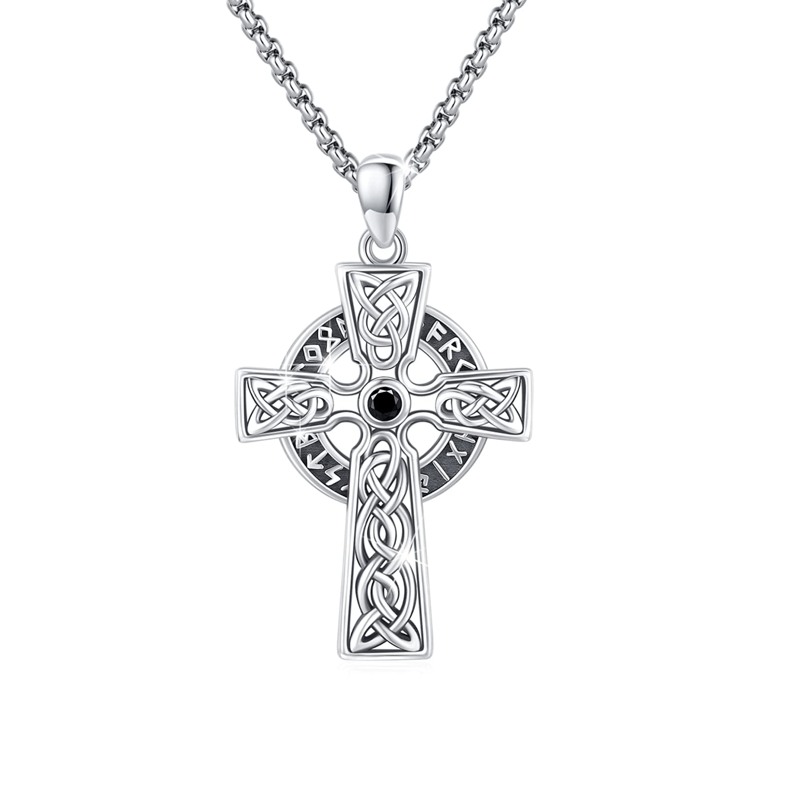 REDSUN Collana con ciondolo a forma di martello di Thor, a forma di freccia vichinga, in argento Sterling 925, con ciondolo a forma di croce vichinga, amuleto celtico, gioiello per uomo, figlio