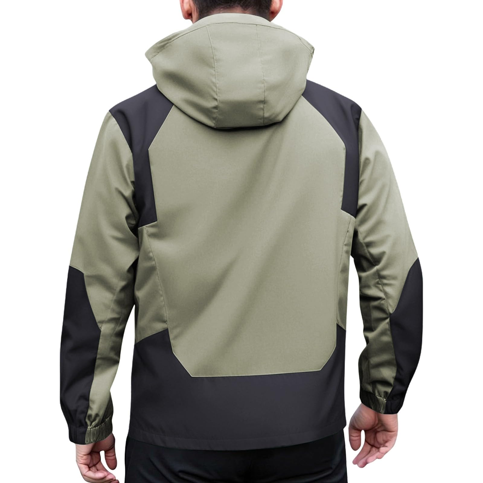 Chubasquero para hombre, impermeable, ligera, cortavientos, trekking, chubasquero con capucha, transpirable, chaqueta con capucha con cremallera, impermeable, deportiva, informal, moderna, impermeable
