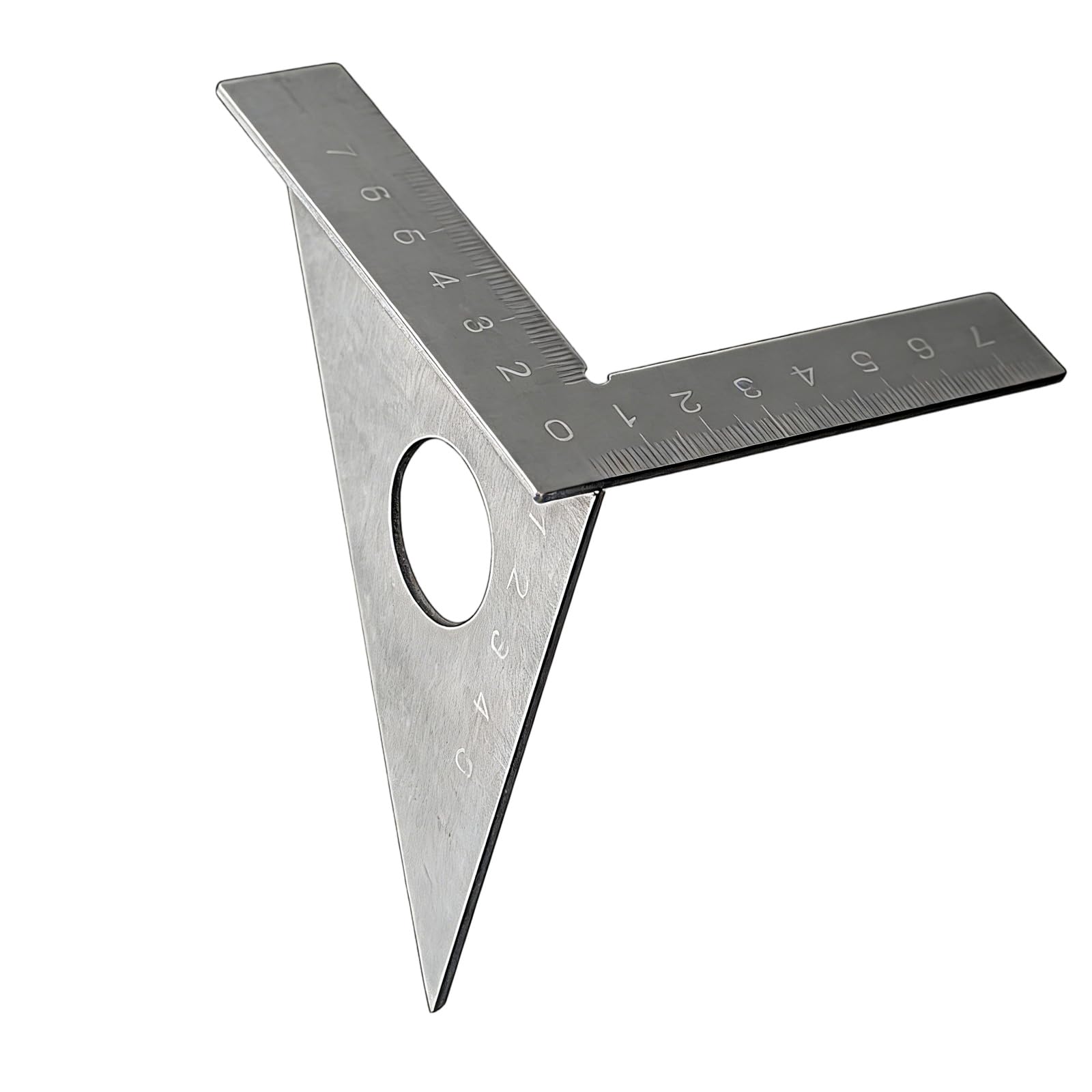 Carpentry Square Hole Scribing Ruler Precisions Woodworking Tool 22.5-90 Degree Measuring Ruler for Square Protractor
