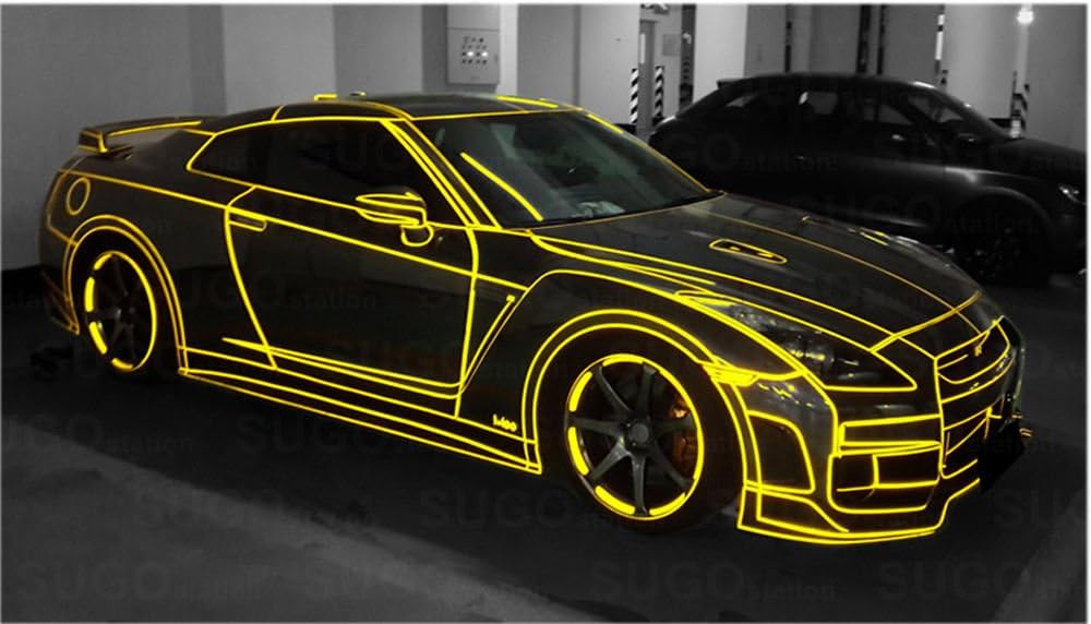 3M 150FT Reflective Body Stripe Tape DIY Sticker Decal Self Adhesive (Yellow)