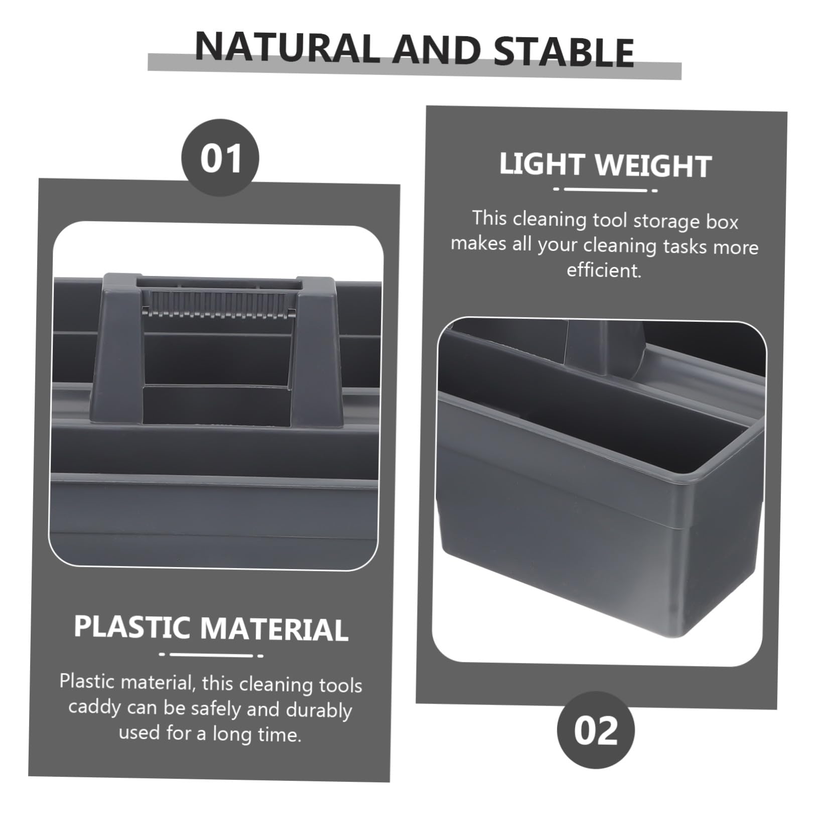 TOYANDONA Caja Organizadora de Plástico con Diseño Apilable y Asa Portátil Varios estilos para Transporte de Limpieza Varios estilos y Almacenamiento en Baño o Limpieza de Ventanas