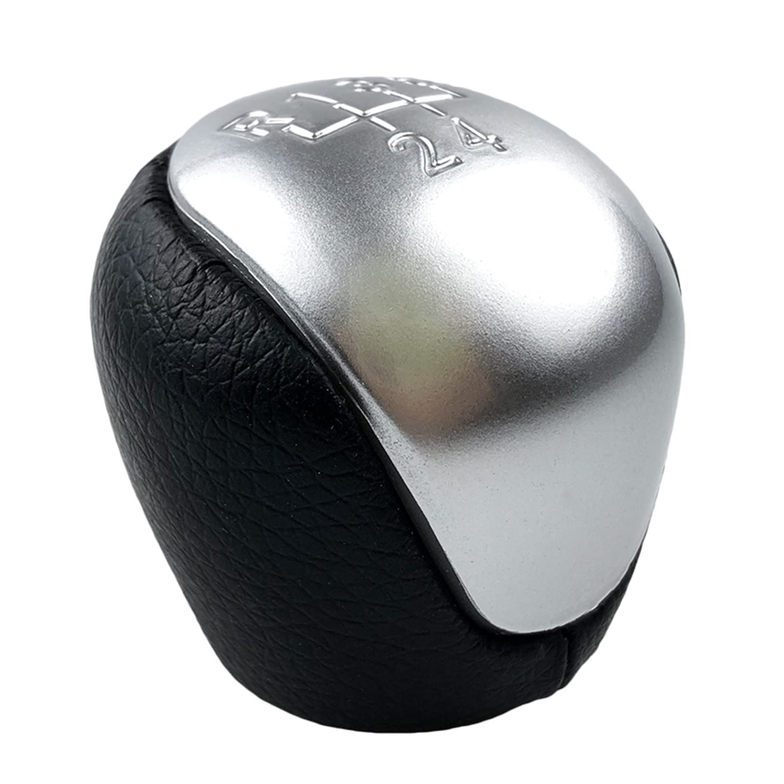 HSUKIHO Car Shift Knob Cover for Hyundai for Elantra for I30 (2008-2016) 5 Speed Gear Shift Knob Car-Styling Shifter Lever Handball(Matte Silver)