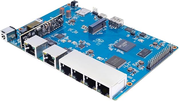 Banana Pi BPI-RV2 RISC-V Open Source Gateway Router Board OpenWRT - 1x 2.5G WAN 5x Gigabit LAN - 512MB DDR3 RAM - with Quad-core RSIC-V CPU NPU Accelerater for Enterprise & Industrial (POE Kit)