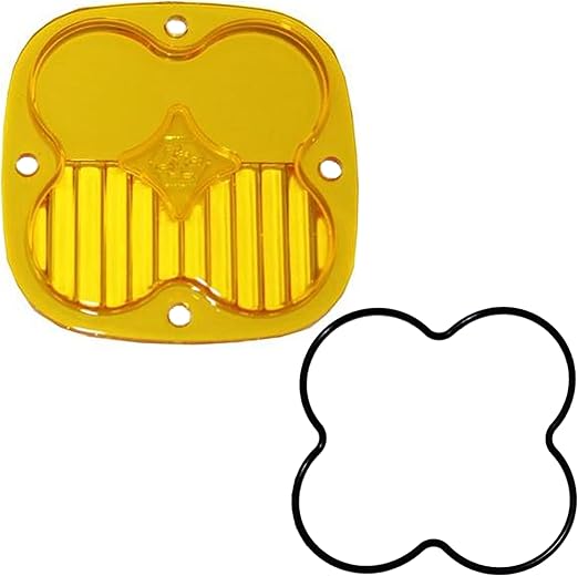Baja Designs Lens Kit for Squadron Pro and Sport LED Light - Optical Lens with Silicone O-Ring, Easy Installation, Waterproof, Dustproof (Driving/Combo, Baja Amber)